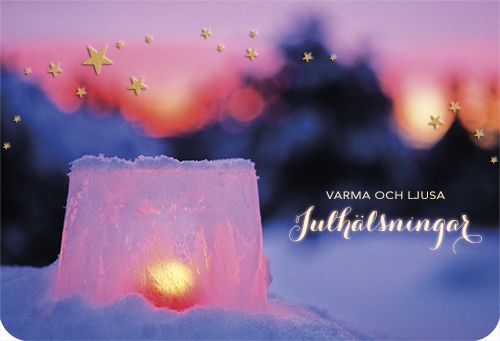 2-osainen joulukortti Muistiliitto ruotsinkielinen postimaksu maksettu