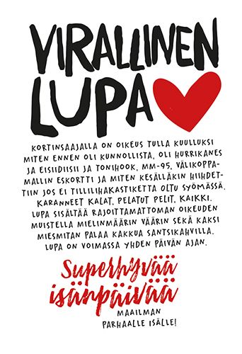 2-osainen isänpäiväkortti Vesa Löhönen