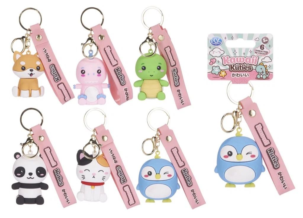 Kawaii kuties 3D keyring with strap, 6,5