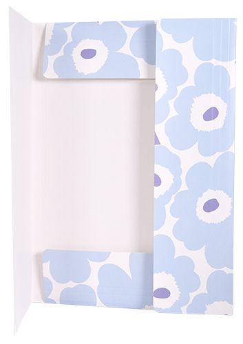 Kulmalukkokansio Marimekko Unikko vaaleansininen
