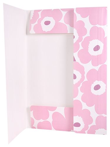 Kulmalukkokansio Marimekko Unikko vaaleanpunainen