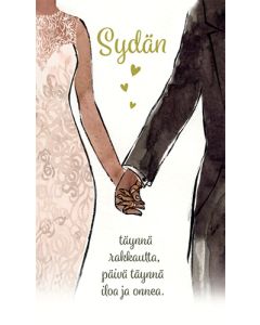 2-osainen hääkortti