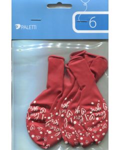 Ilmapallo I LOVE YOU 6 kpl