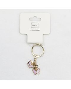 Avaimenperä perhonen vaaleanpunainen