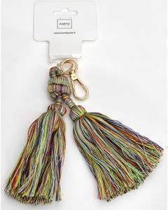 Avaimenperä lankatupsu monivärinen