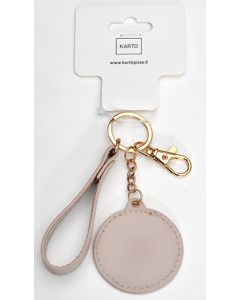 Avaimenperä nahkalenkki vaalea