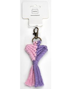 Avaimenperä sydän violetti