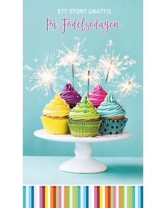 2-os onnittelukortti ruotsinkielinen