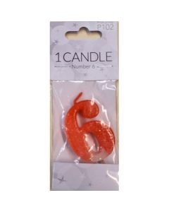 Kakkukynttilä 6, 1 kpl