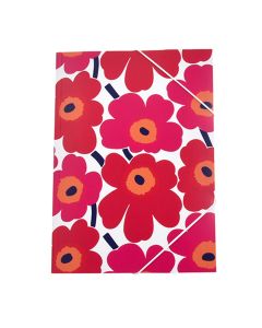 Kulmalukkokansio Marimekko Unikko punainen