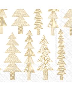 Servetti 33cm Kuusikossa valkoinen kulta