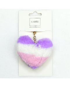 Avaimenperä sydän raita violetti