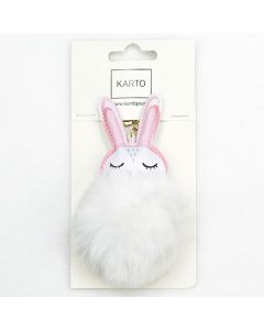 Avaimenperä pupu valkoinen