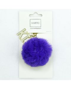 Avaimenperä pörrö violetti