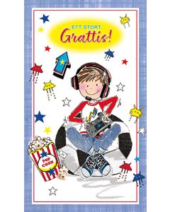 2-osainen lasten onnittelukortti ruotsinkielinen