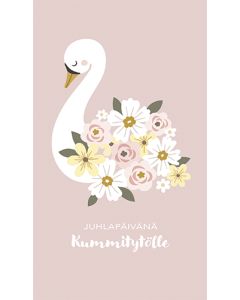 2-osainen kortti kummityttö lullu-helina