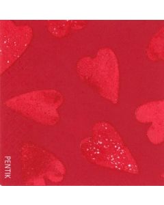 Servetti 25cm Pentik Kotisydän punainen