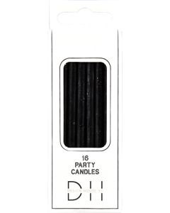 Kakkukynttilä musta 16 kpl