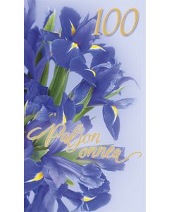 2-osainen onnittelukortti 100v