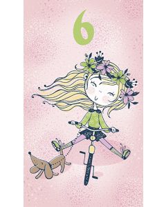 2-osainen onnittelukortti 6v