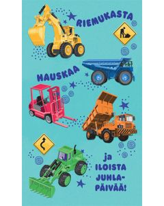 2-osainen lasten onnittelukortti