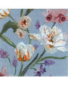 Servetti 25cm Pentik Helmililja sininen