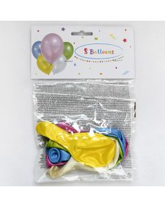 Ilmapallo lajitelma metalli 8 kpl