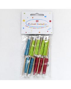 Cocktail sateenvarjo värisekoitus 10 kpl