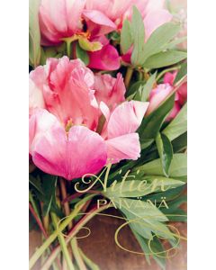 2-osainen äitienpäiväkortti Syöpäsäätiö Roosa nauha