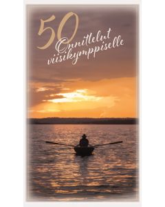 2-osainen onnittelukortti 50v Jorma Jämsén