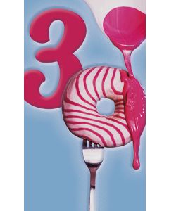 2-osainen onnittelukortti 30v ruotsinkielinen