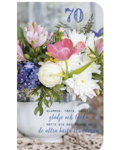 2-osainen onnittelukortti 50v ruotsinkielinen