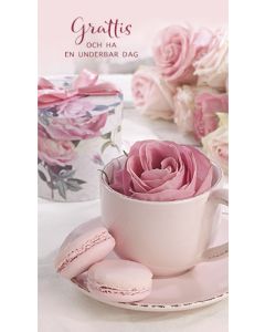 2-osainen onnittelukortti ruotsinkielinen