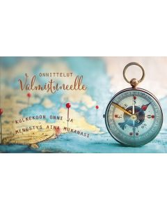 2-osainen valmistumiskortti setelitasku