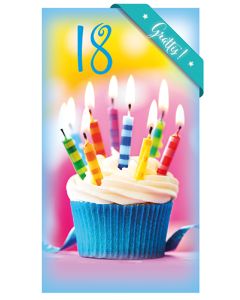 2-osainen onnittelukortti 18v ruotsinkielinen