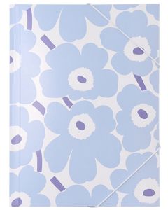 Kulmalukkokansio Marimekko Unikko vaaleansininen
