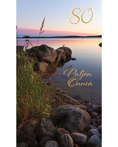 2-osainen onnittelukortti 80 v Jorma Jämsén