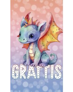 2-osainen lasten onnittelukortti ruotsinkielinen