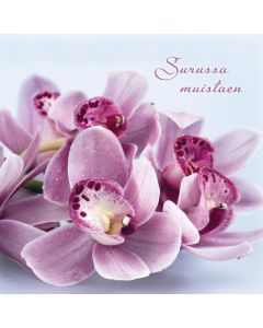 2-osainen adressikortti Roosa nauha