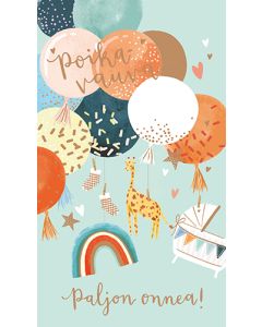 2-osainen vauvakortti poika