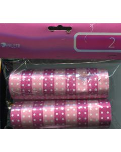 Serpentiini pinkki/ valkoinen 2 kpl KSM