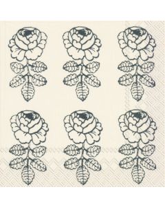 Servetti 25cm Vihkiruusu cream green