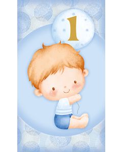 2-osainen onnittelukortti 1 v