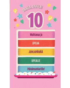 2-osainen onnittelukortti 10 v Hallmark