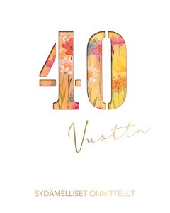 2-osainen onnittelu 40v