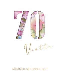 2-osainen onnittelu 70v
