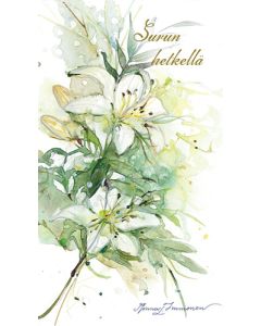 2-osainen osanottokortti Minna Immonen