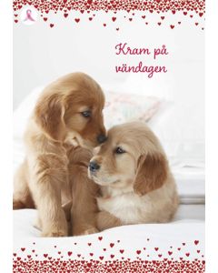 Ystävänpäiväkortti Syöpäsäätiö Roosa nauha ruotsinkielinen postimaksu maksettu