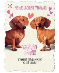 Ystävänpäiväkortti Suomen Punainen Risti postimaksu maksettu