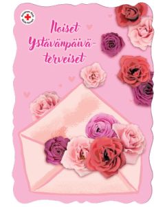 Ystävänpäiväkortti Suomen Punainen Risti postimaksu maksettu